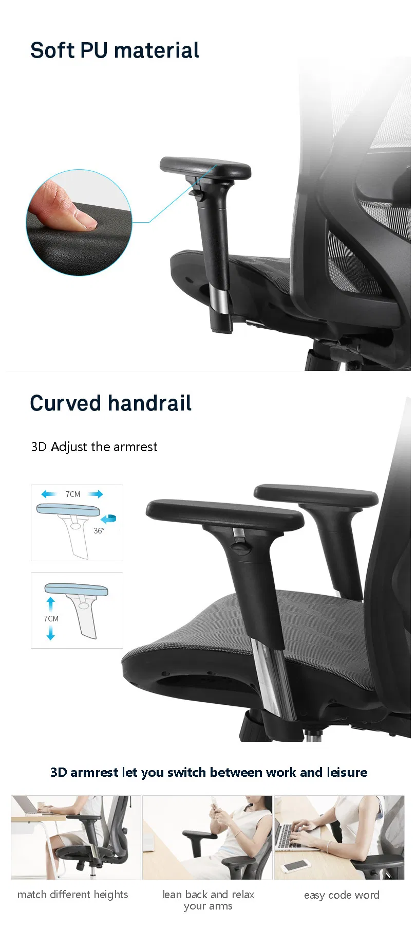 2021 New Boss Functional Office Boss Swivel Ergonomic Chair Office Manager