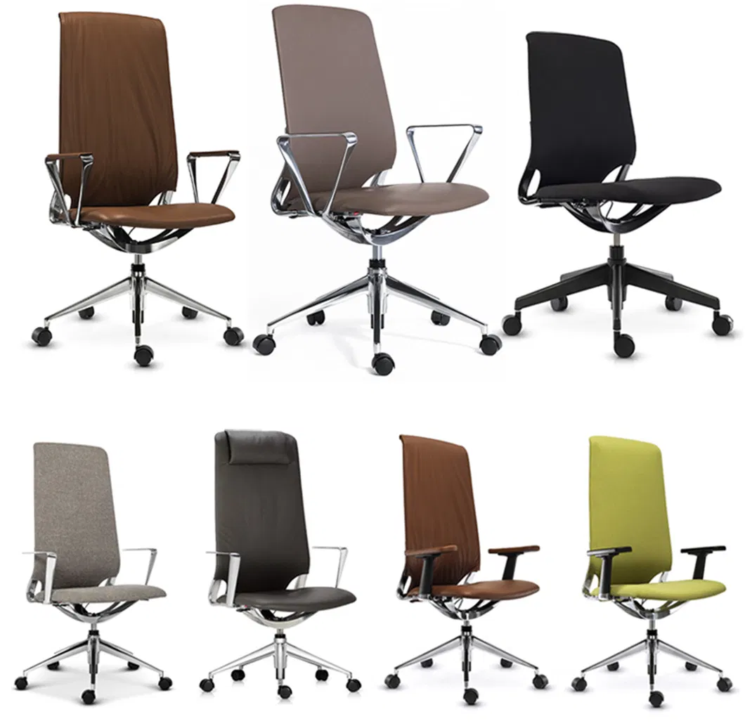 Arco High Back Genuine Leather Armchair Adjustable Tilting Office Furniture