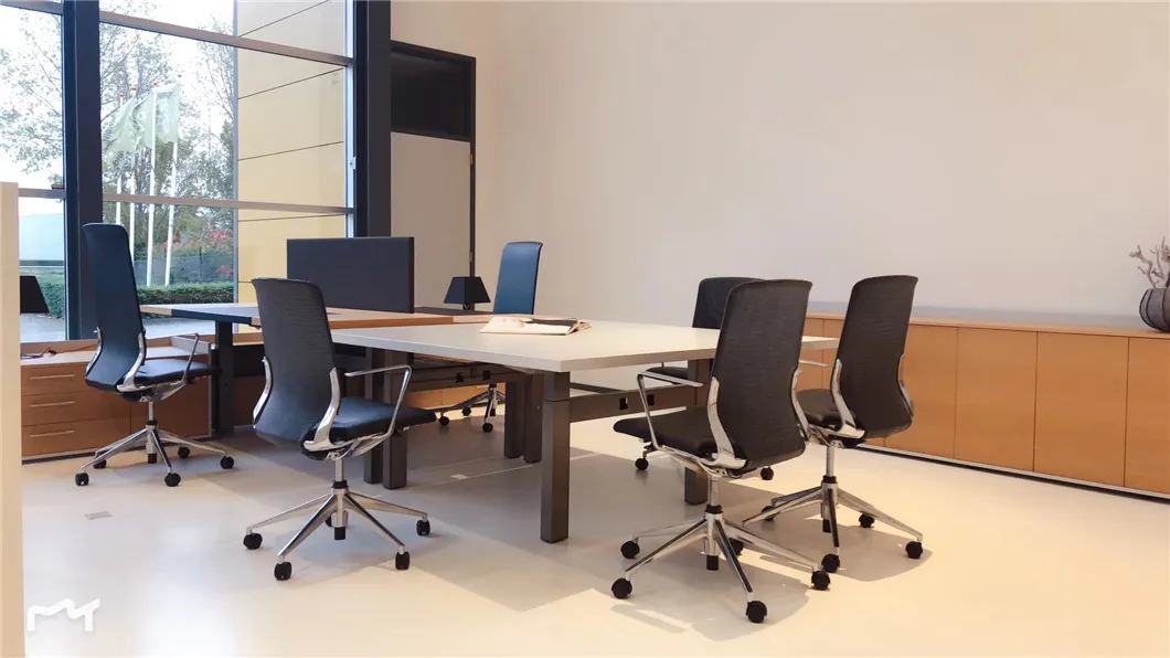 Asis Arco MID Back Conference Office Chair Meeting Room Chairs Mesh Leather with Armrest