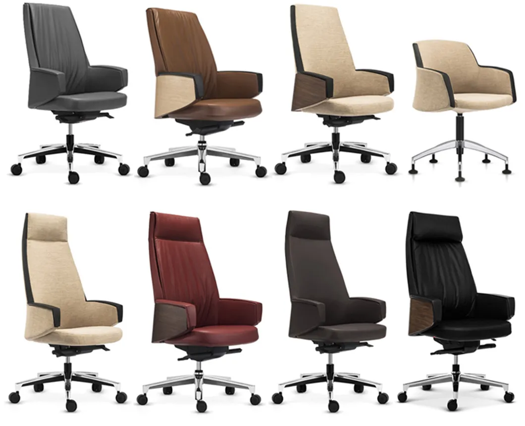 Asis Grace MID Back Swivel Adjustable Height Leather Home Office Chairs Executive Leather Mesh Office Chairs