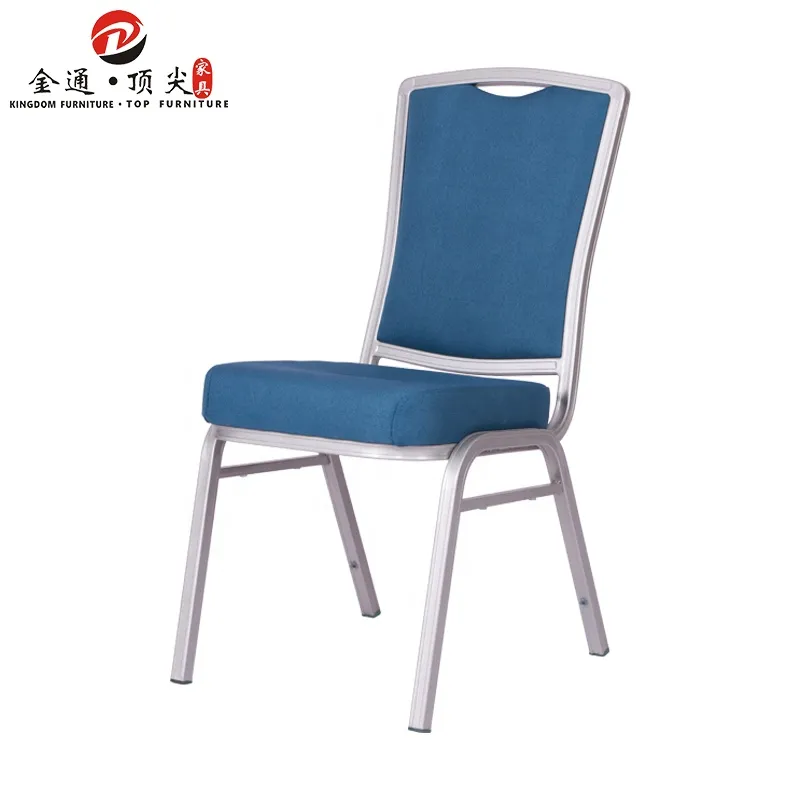 Banquet Furniture Blue Linen Fabric Stacking Wholesale The Used Banquet Hall Chairs Trade for Sale