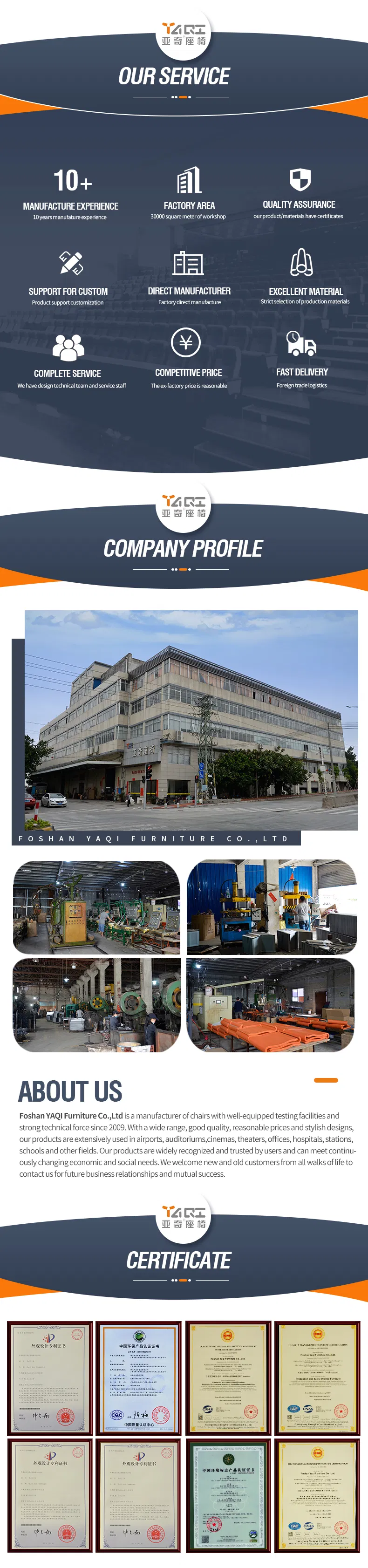 Chairs Church Auditorium Auditorium Seater Hall Chairs (YA-L202)