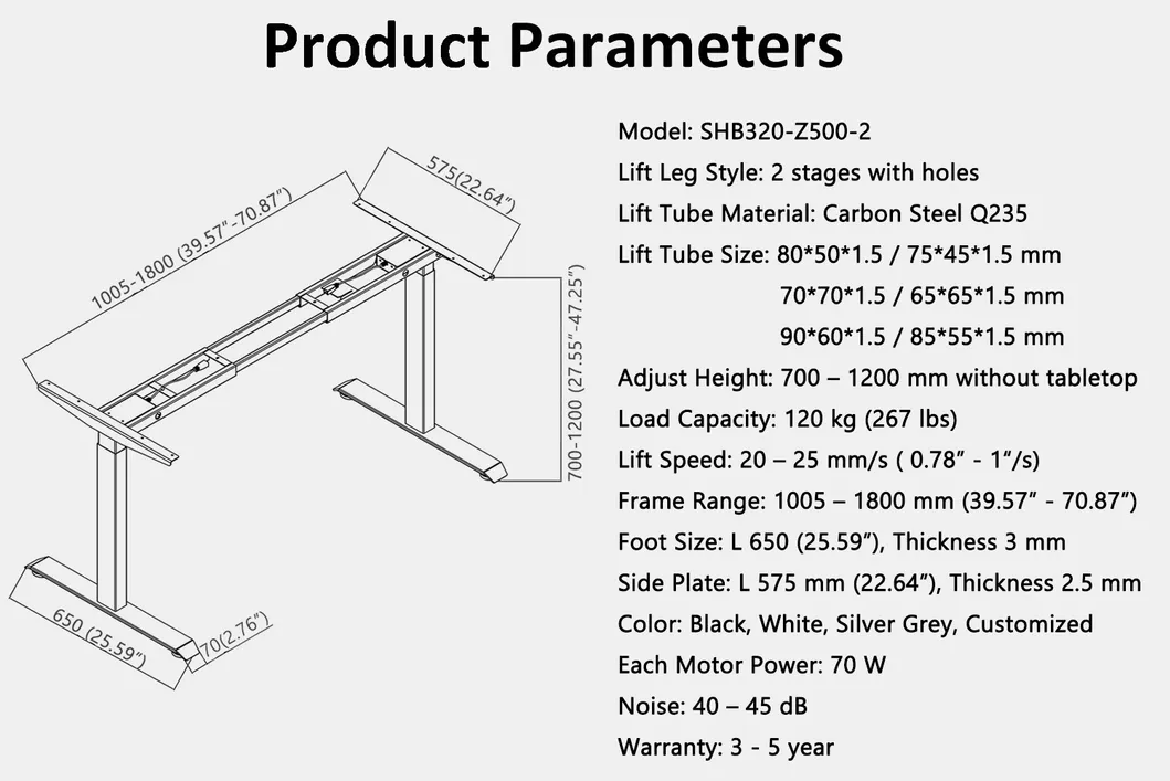 Cheap Motorized Sit Stand Home Electric Height Adjustable Standing up Desk Frame