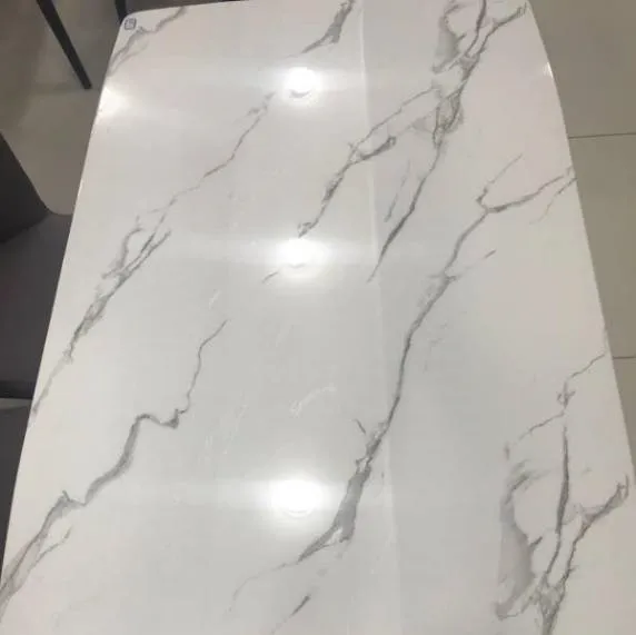 Classic Modern Metal Base Design Fashion White Marble Top Dining Table Small Cafe Table with Cheaper Factory Prices