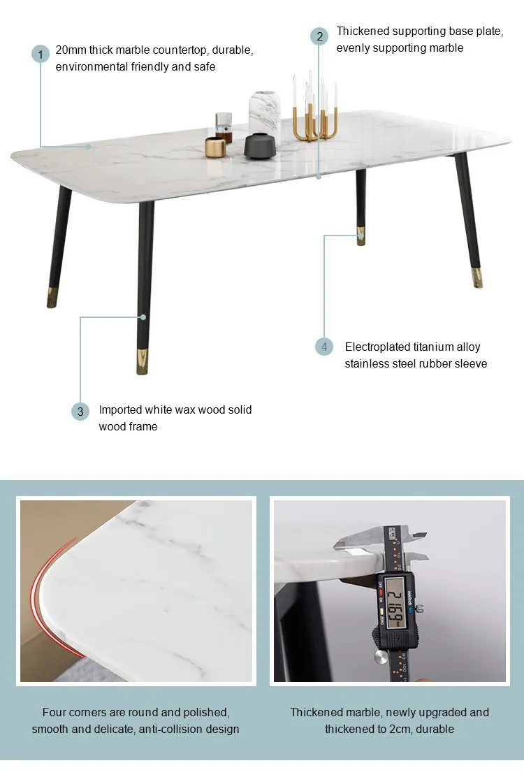 Classic Modern Metal Base Design Fashion White Marble Top Dining Table Small Cafe Table with Cheaper Factory Prices