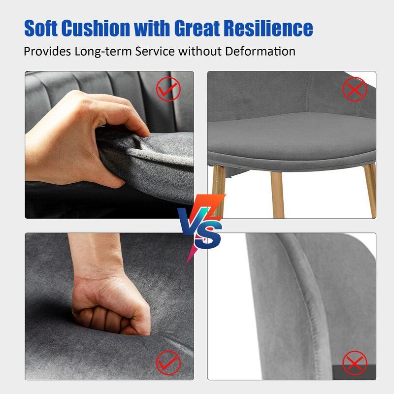 Comfortable Design Upholstered Wingback Chair Velvet Arm Chair