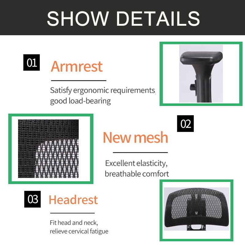 Comfortable Executive Office Furniture Ergonomic Mesh Office Chair