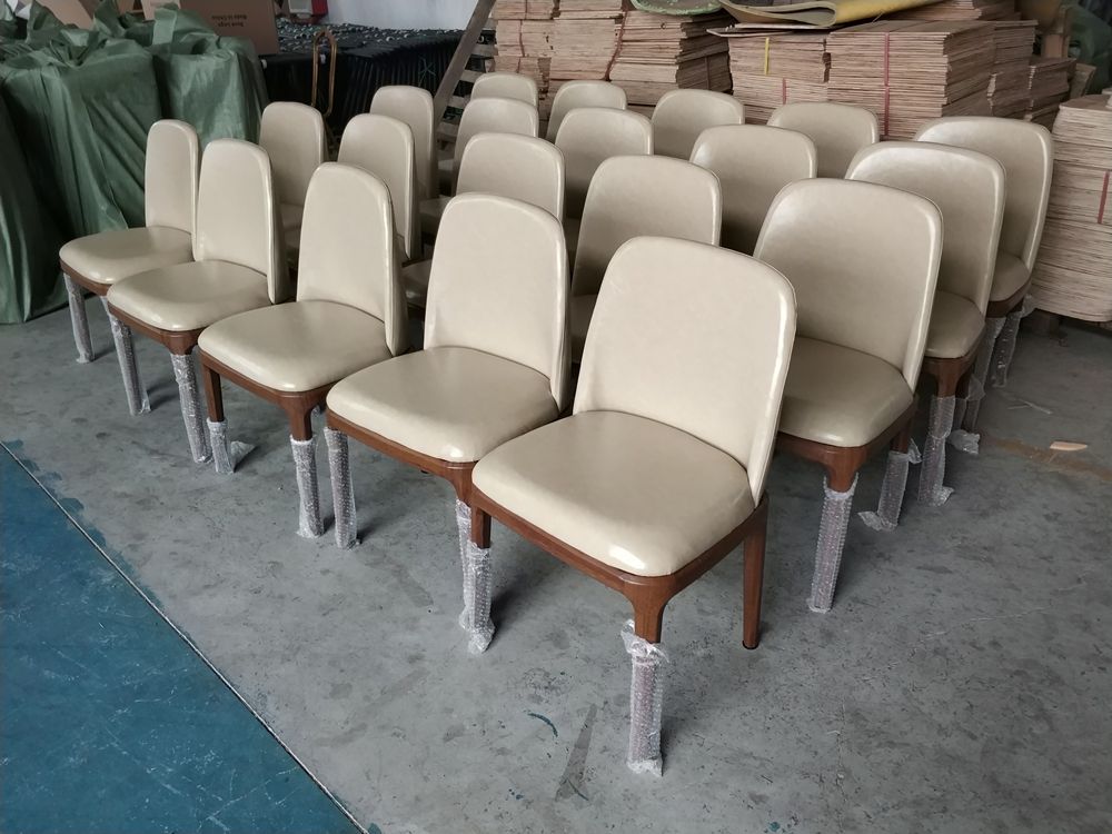 Creative Furniture Metal Nordic Style Dining Chair with Lether Upholstered