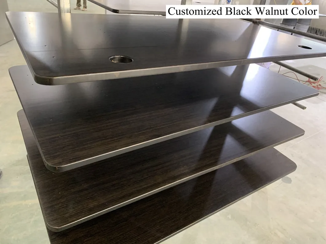 Customized Height Adjustable Bamboo Standing Office Desk