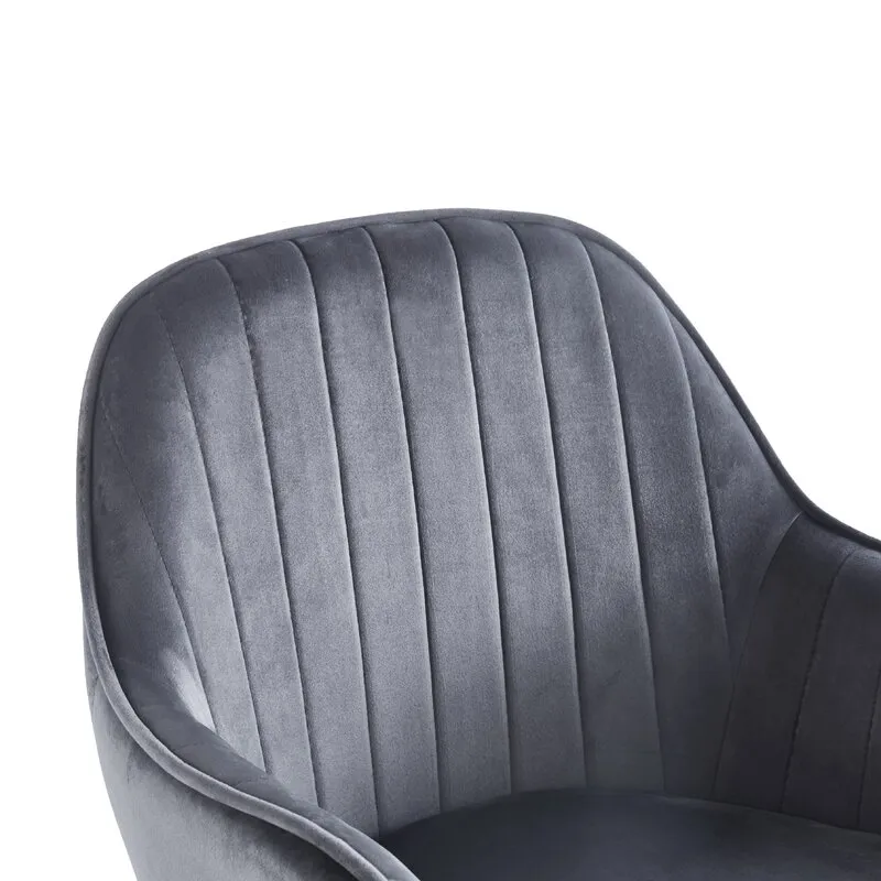 Design Velvet Wingback Arm Chair Fabric Upholstered Dining Chairs