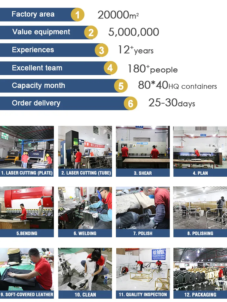 Foshan Dining Room Furniture Marble Modern Stainless Steel Dining Table