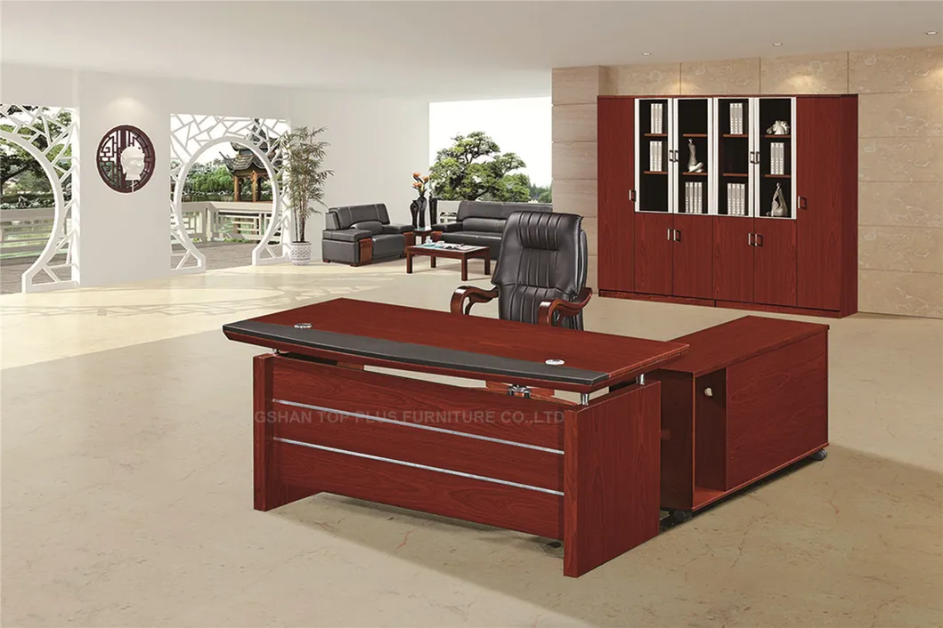 High End Wooden Veneer or Paper Manager Executive Desk Office Table (TOP-1806)