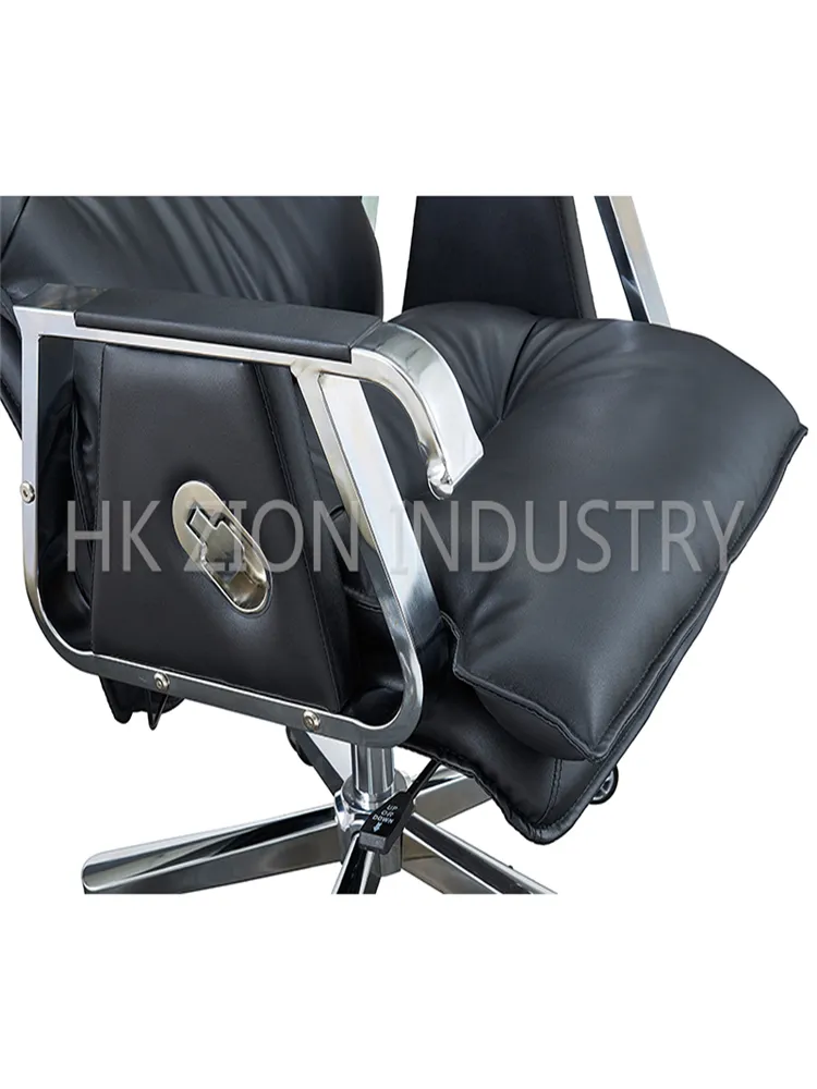 High Quality Revolving Chair Office Computer Office Chair Back Support Upholstered Adjustable Black and Brown Leather Office Chair with Wheels and Armrest