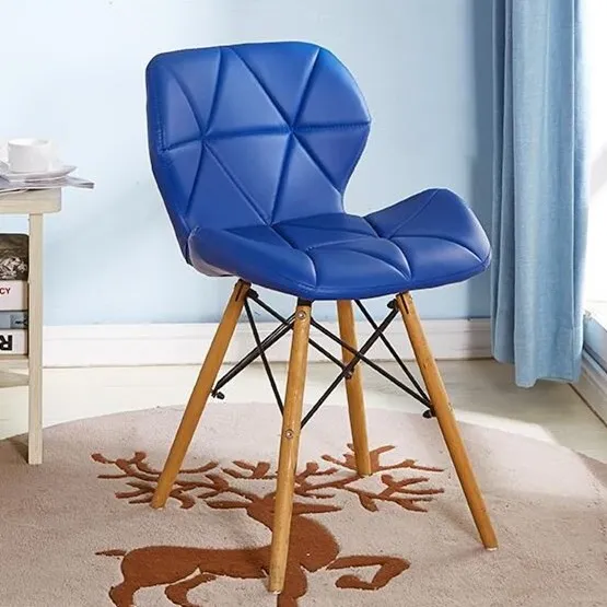 Ins Home Furniture Side Chair Nordic Faux Leather Makeup Chair Nordic Backrest Dining Chair