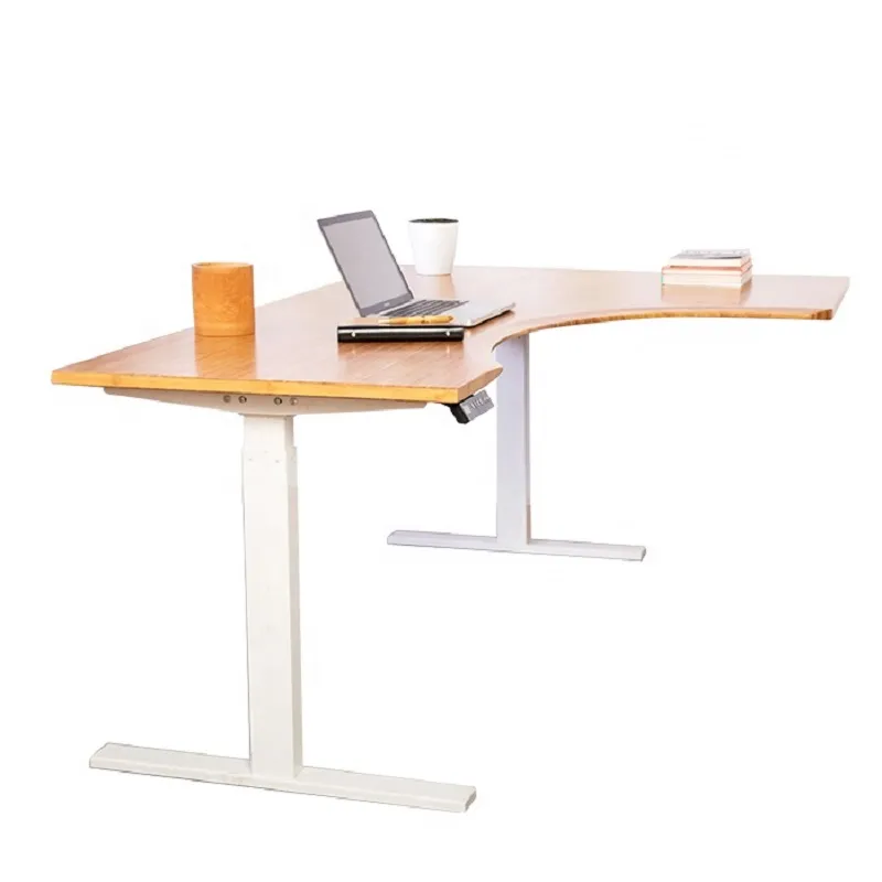 L Shape Boss Office Desk Adjustable Electric Standing Table