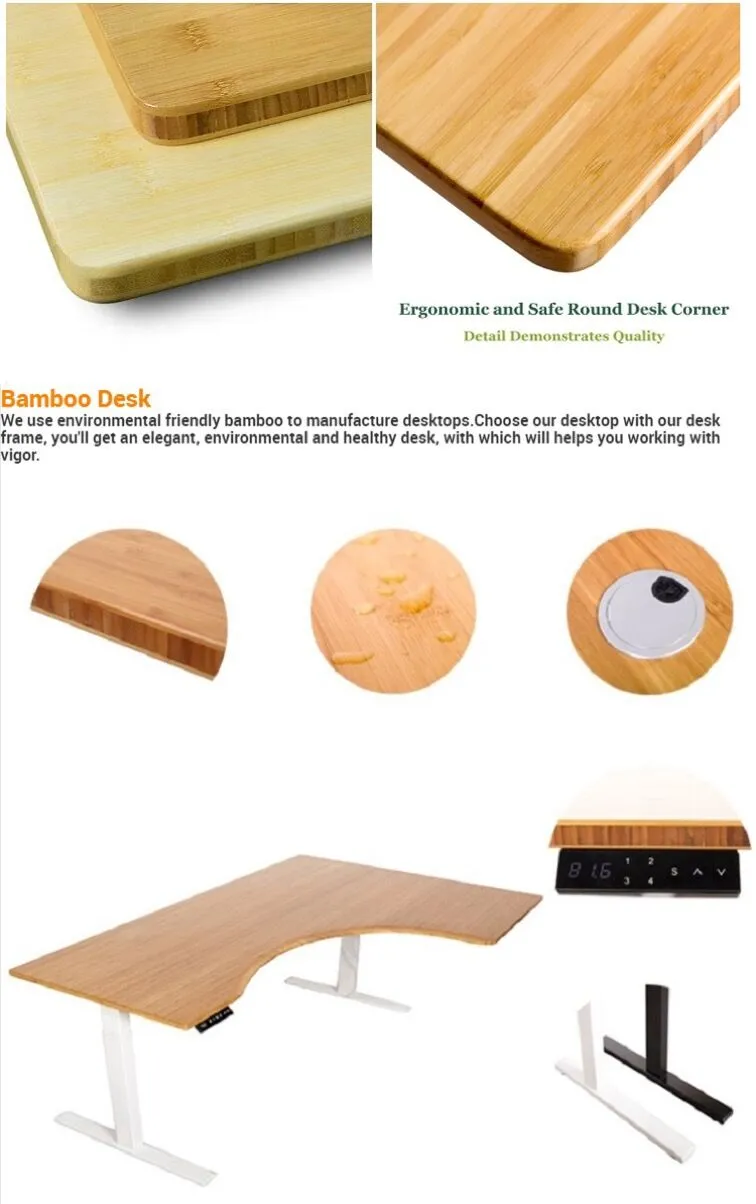 L Shape Boss Office Desk Adjustable Electric Standing Table