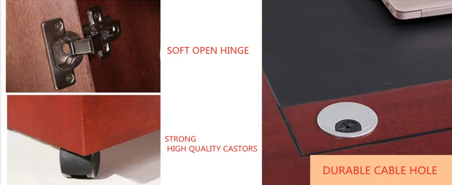 L Shape Office Desk with Side Table Classic Office Table (TOP-1806)