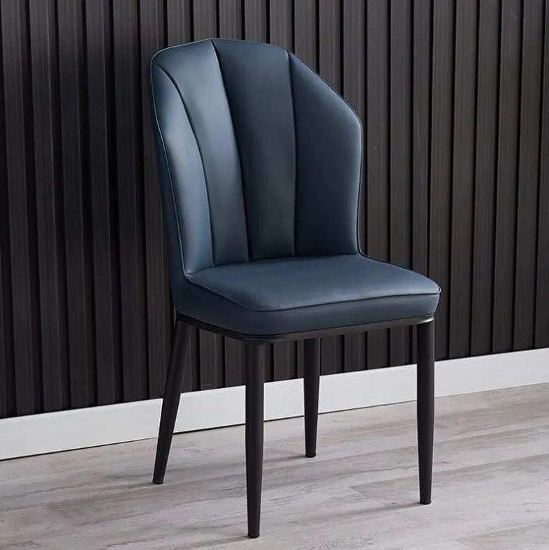 Luxury Designs PU Leather Upholstered Tufted Back Modern Dining Chairs