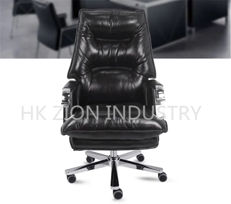 Luxury Modern Office Furniture Executive Office Chair Genuine Leather Egonomic Mesh Recliner Office Chair High Back Black Massage Gaming Office Chair