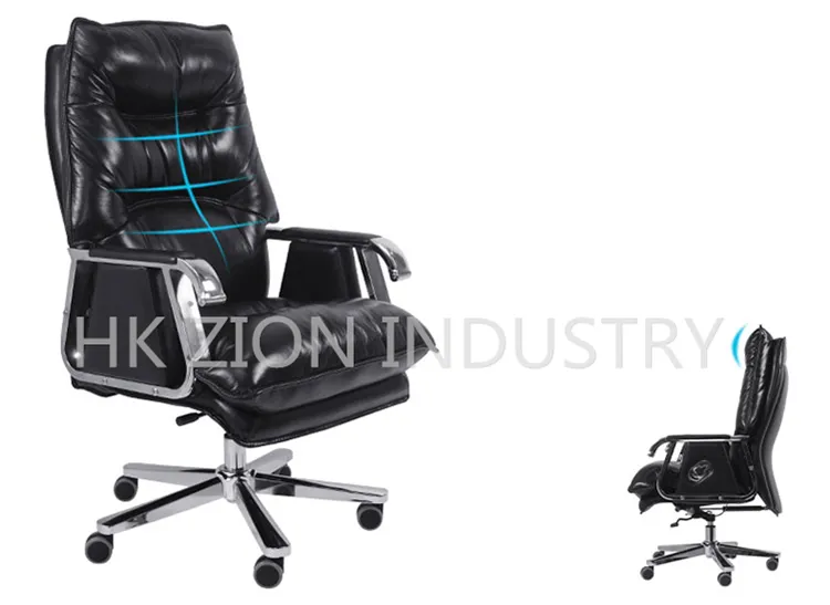 Luxury Modern Office Furniture Executive Office Chair Genuine Leather Egonomic Mesh Recliner Office Chair High Back Black Massage Gaming Office Chair