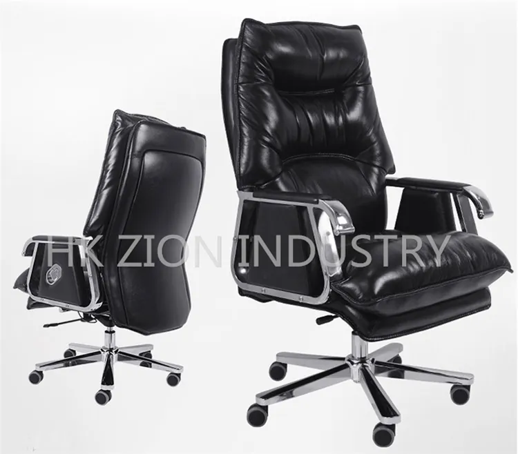 Luxury Modern Office Furniture Executive Office Chair Genuine Leather Egonomic Mesh Recliner Office Chair High Back Black Massage Gaming Office Chair
