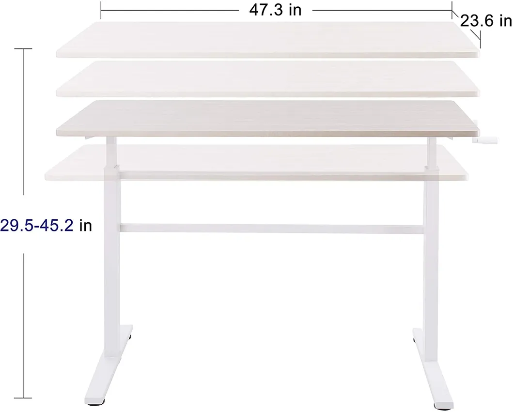 Manually Height Adjustable Standing Desk Home Office Computer Table Portable Writing Desk Study Table Computer Desk