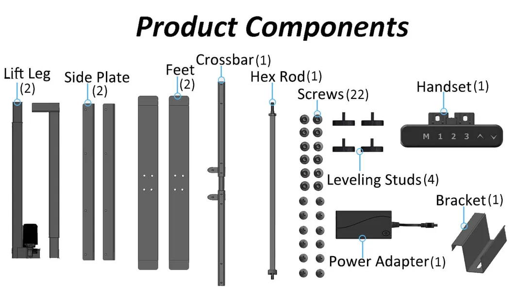 Manufacturer Cost Multi Choice Ergonomic Stand Desk Only for B2b