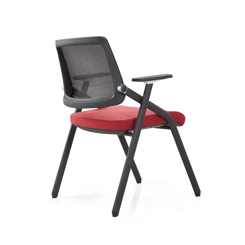 Mesh Steel Plastic Seminar School Classroom Folding Student Lecture Training Room Table Arm Tablet Study Chair with Writing Tablet