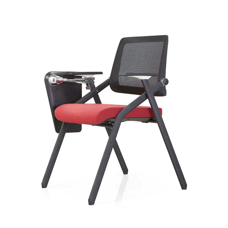 Mesh Steel Plastic Seminar School Classroom Folding Student Lecture Training Room Table Arm Tablet Study Chair with Writing Tablet