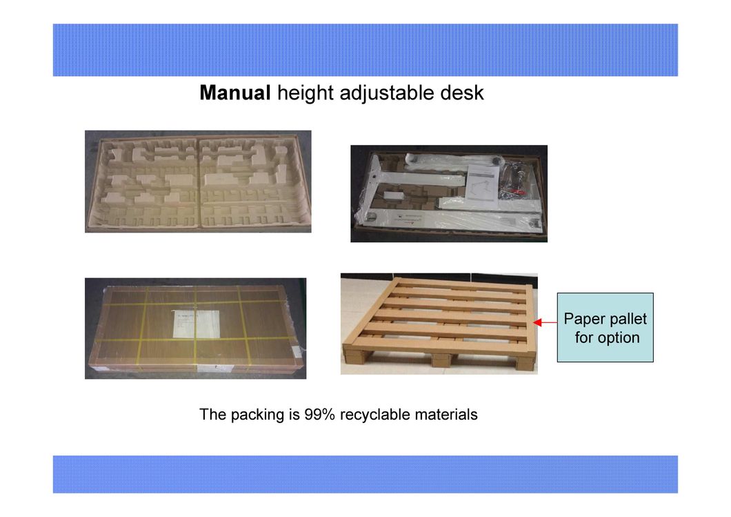 Milano Ma017 Manual Height Adjustable Standing Office Desk