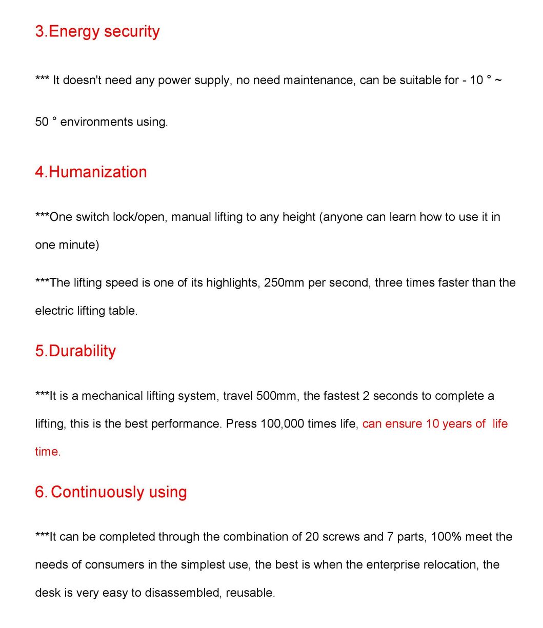 Milano Ma017 Manual Height Adjustable Standing Office Desk