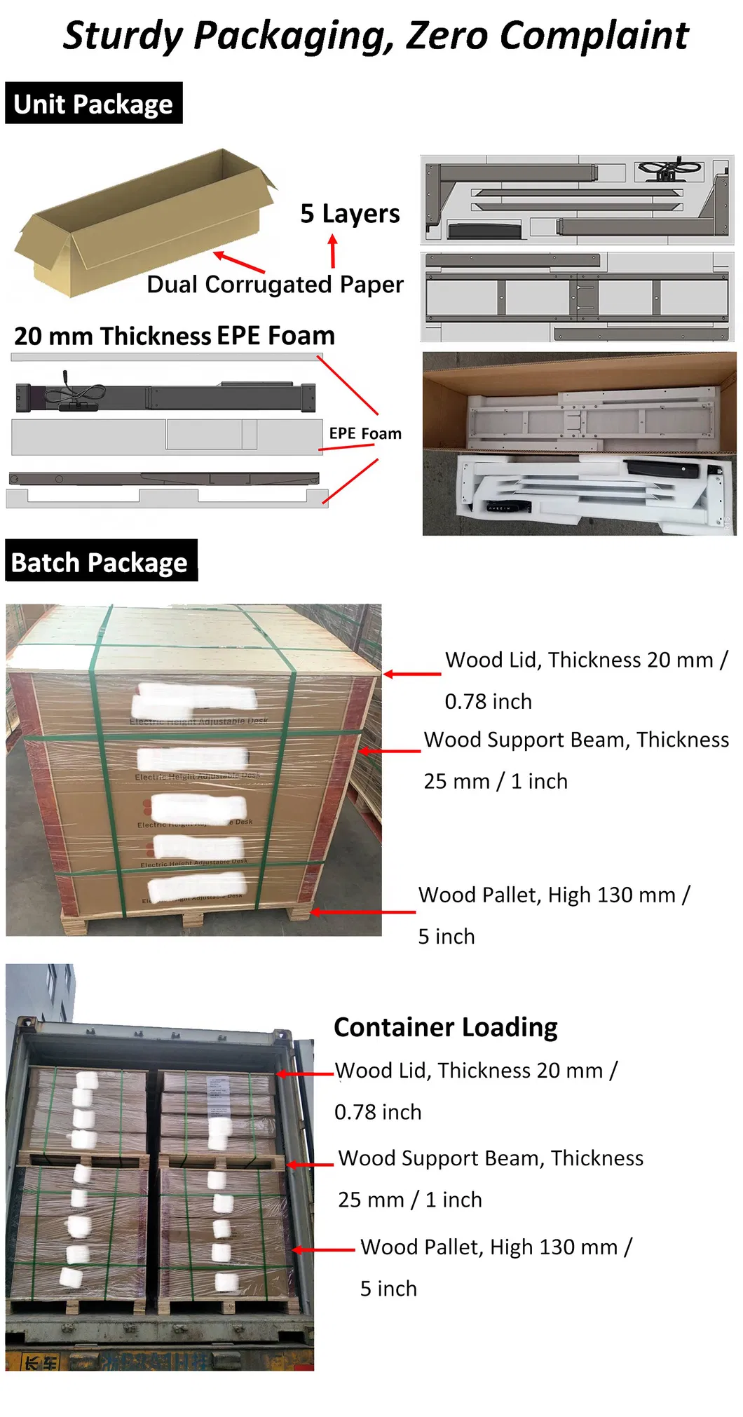 Modern Economic Office Furniture CE Certificated Standing Desk