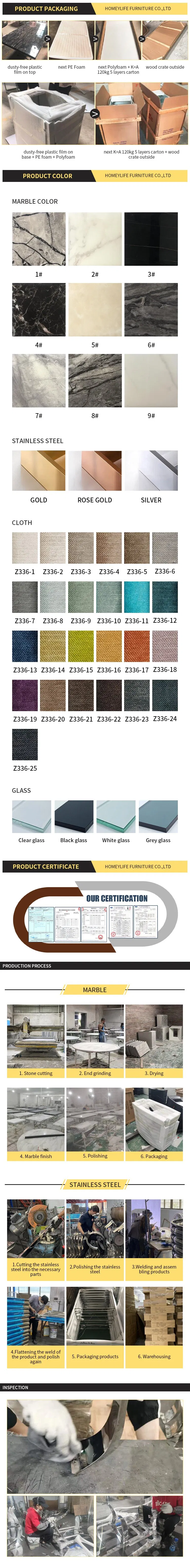 Modern Hotel Furniture Marble Dining Table