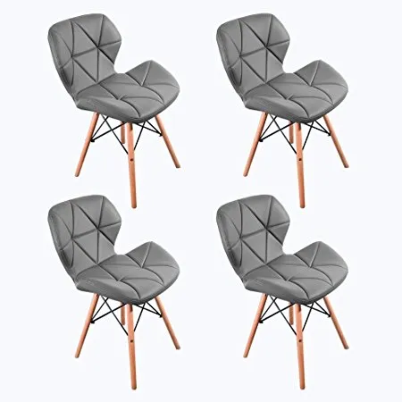 Modern New Design Dining Room Furniture Multicolor Fabric Front PU Back Dining Chair