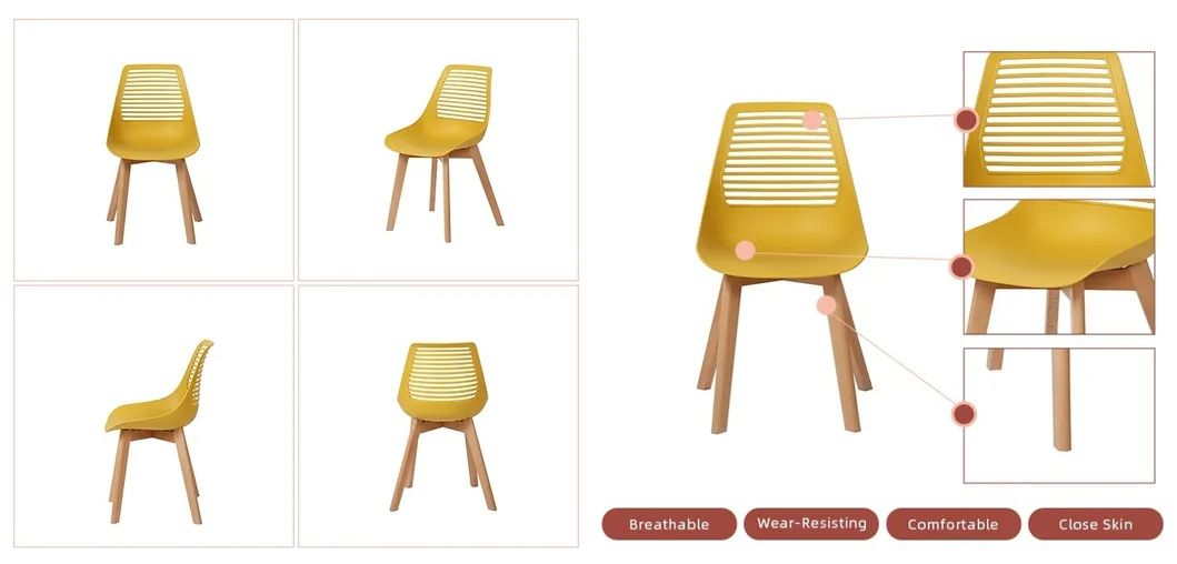 Modern Nordic PU Leather Cushion Italy Canada French White Black Cafe Sedie Wood Dining Chairs