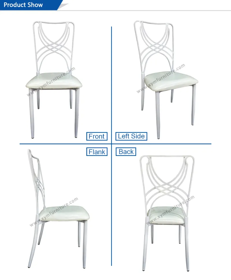 New Design Hotel Restaurant Wedding Stackable Metal Chiavari Chair