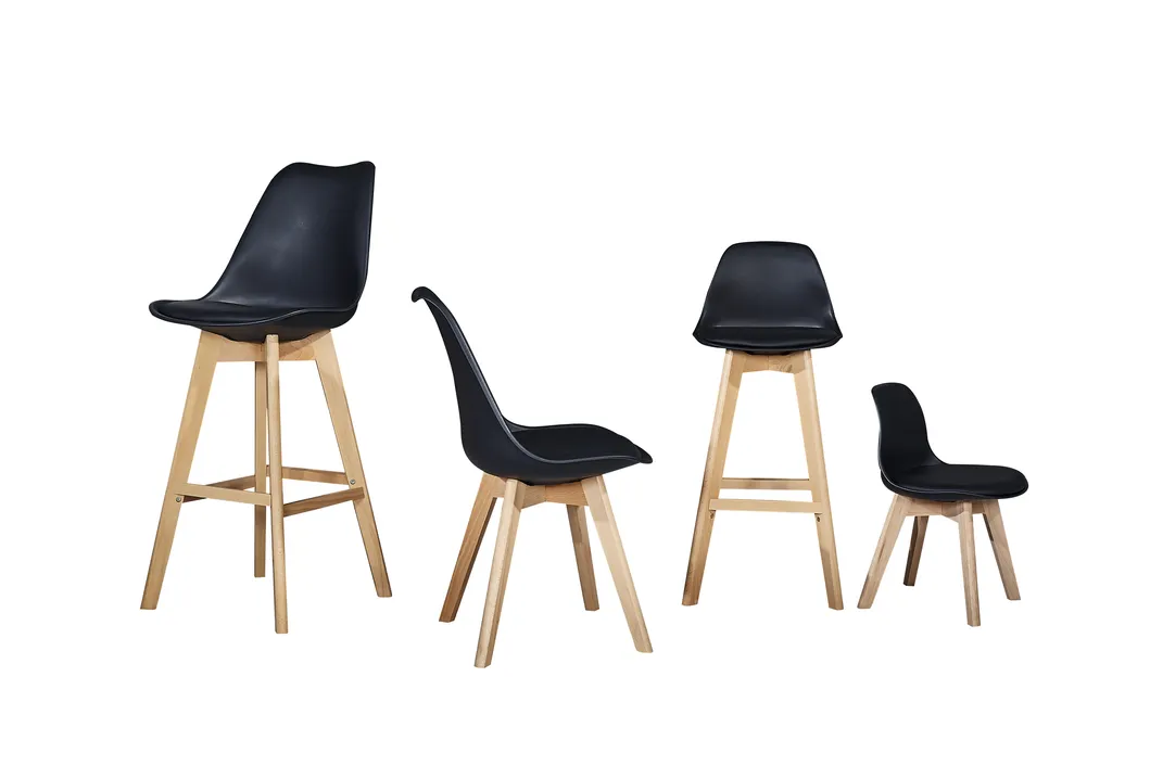 New Style Dining Chair Fabric Chair with Wood Legs Room Chair