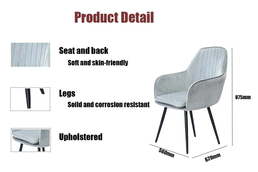 Nordic Style Modern Chairs Outdoor Banquet Home Dining Furniture Restaurant Dining Chair