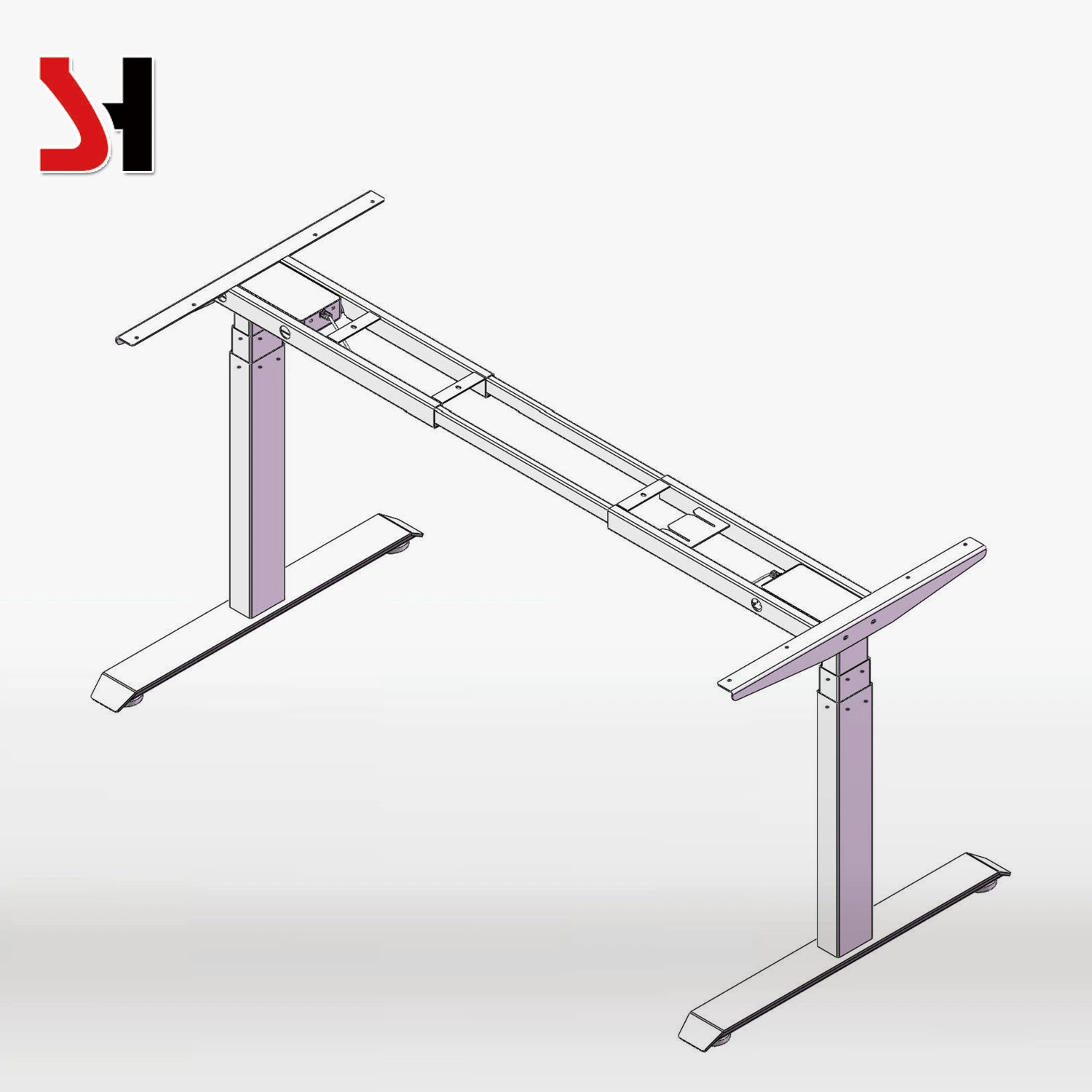 Rising Dual Motor Sit Standing Frames Home Office Workstation