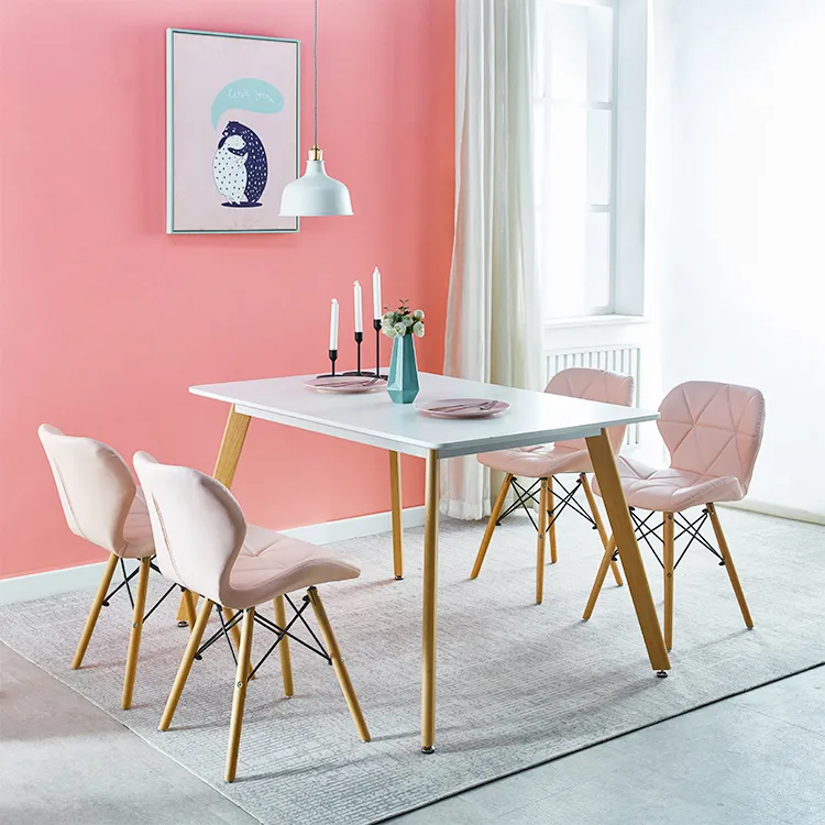 Sedie Classic Heus Small Dining Table Chairs Pink Chair Living Room Modern Chaise Restaurant