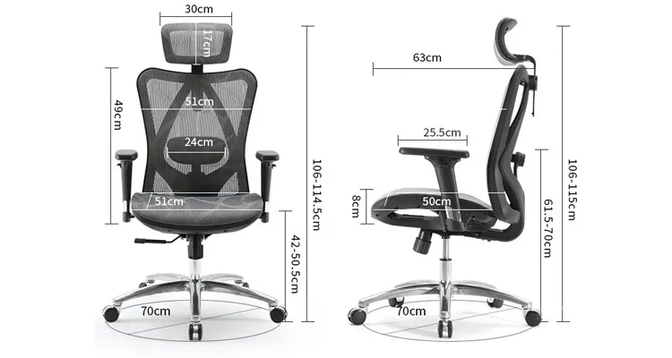 Sihoo Hot Sale M57 Ergonomic Height Adjustable High Back Office Full Mesh Chair