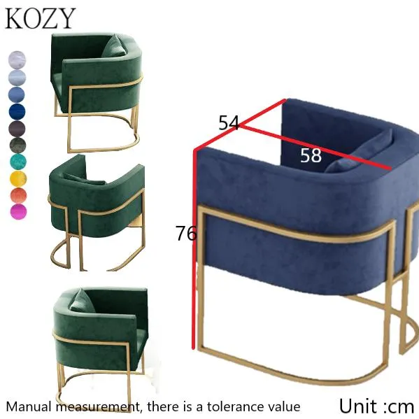 Simple and Modern Household Nordic Style Flannel Chair Stylish Minimalist Furniture for Sale