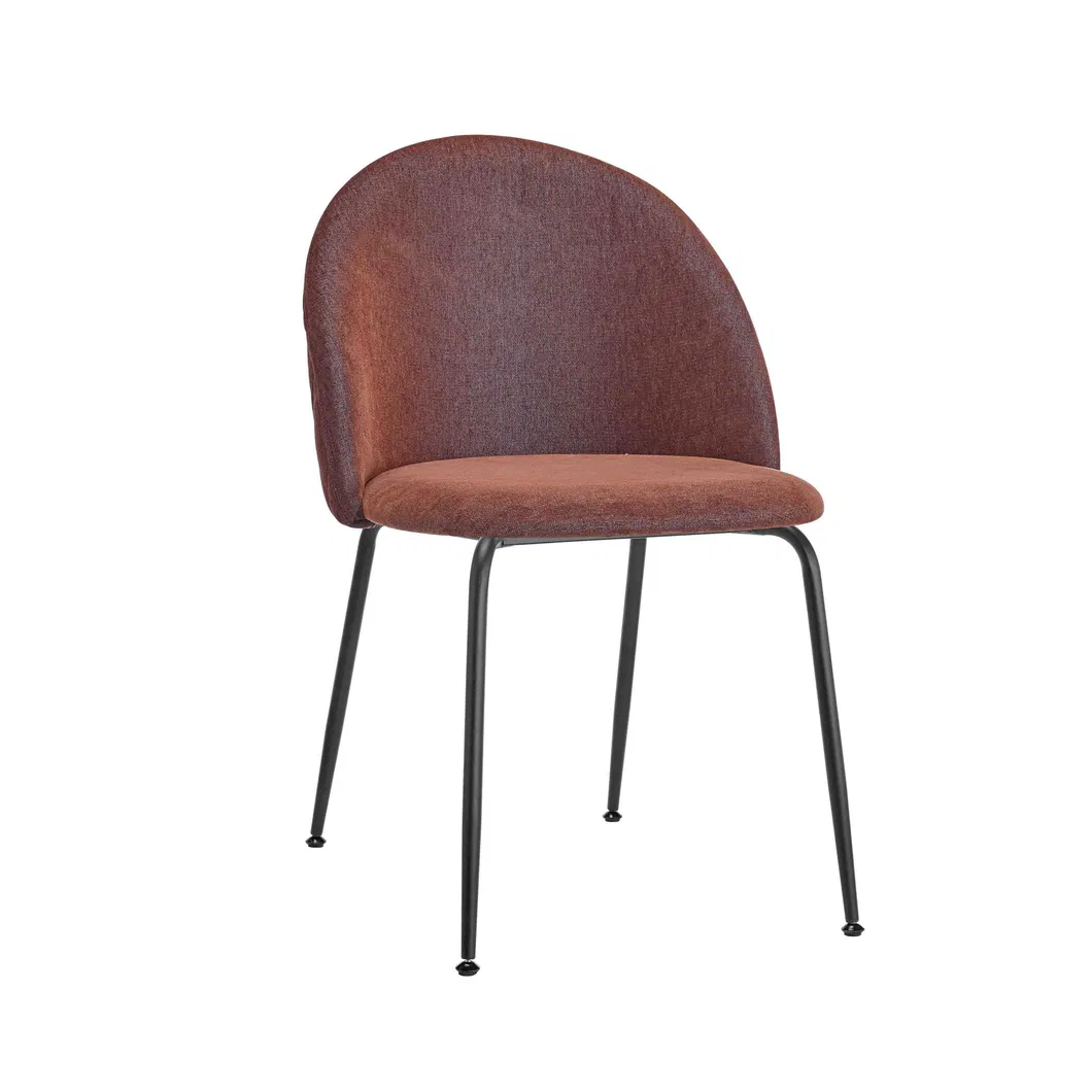 Simple Style Furniture Fabric Cafe Chair with Metal Leg Dining Chair