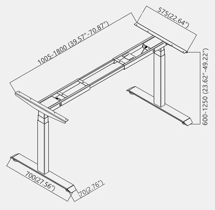 Soft Start/Stop Electric Height Ajudtable Desk Best Sit Standing up Desk