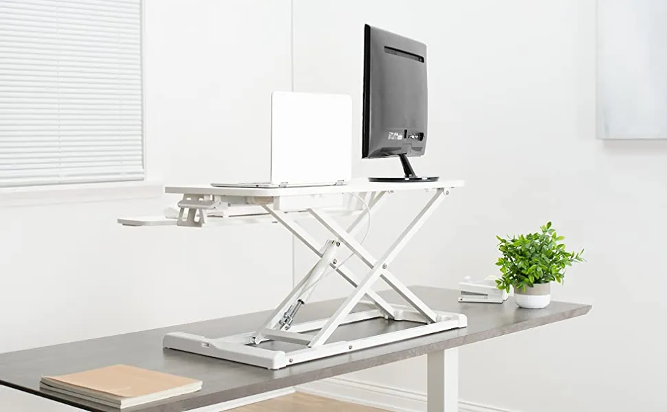 Stand up Table Riser Computer Sit Stand Height Adjustable Standing Desk Converter