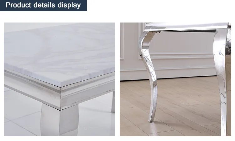 Strengthen The Metal Bracket Rectangle Glass/Marble Side Table