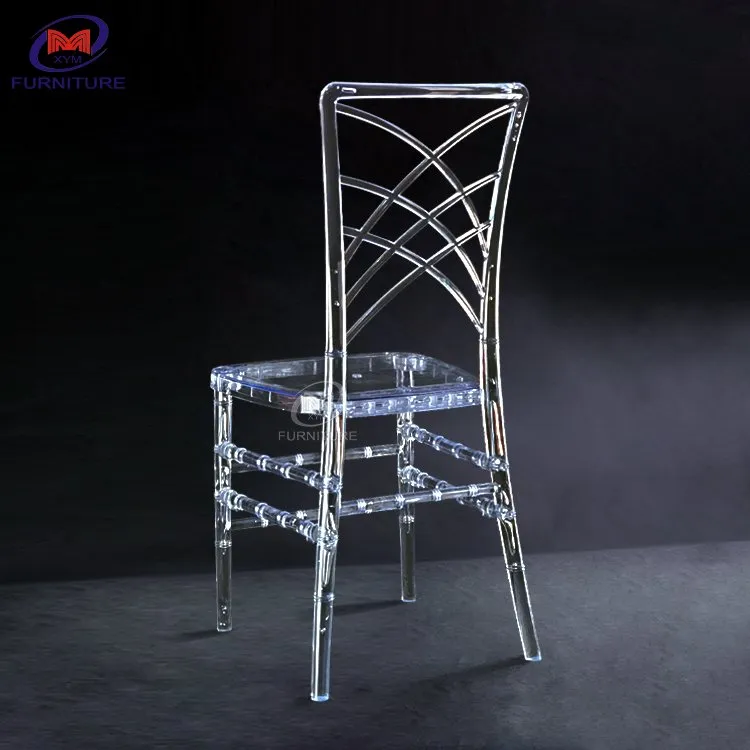 Transparent Stackable Acrylic Plastic Cross Back Chiavari Chair