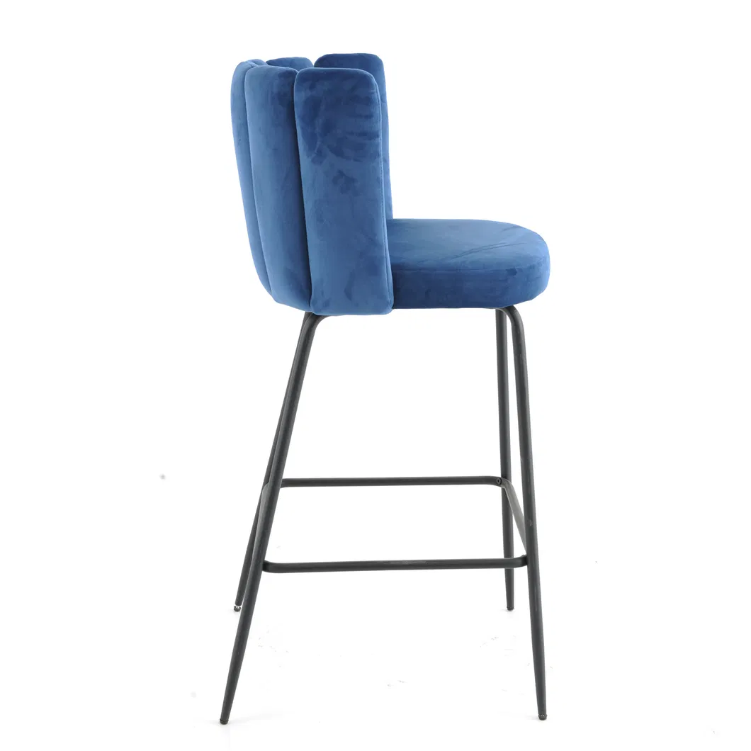 Velvet Dining Chairs Factory Sales Modern Design Bar Chairs for The Dining Room Furniture