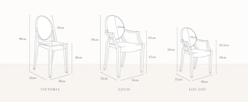 Wedding Banquet Hotel Dining Acrylic Clear Resin Louis Ghost Chair