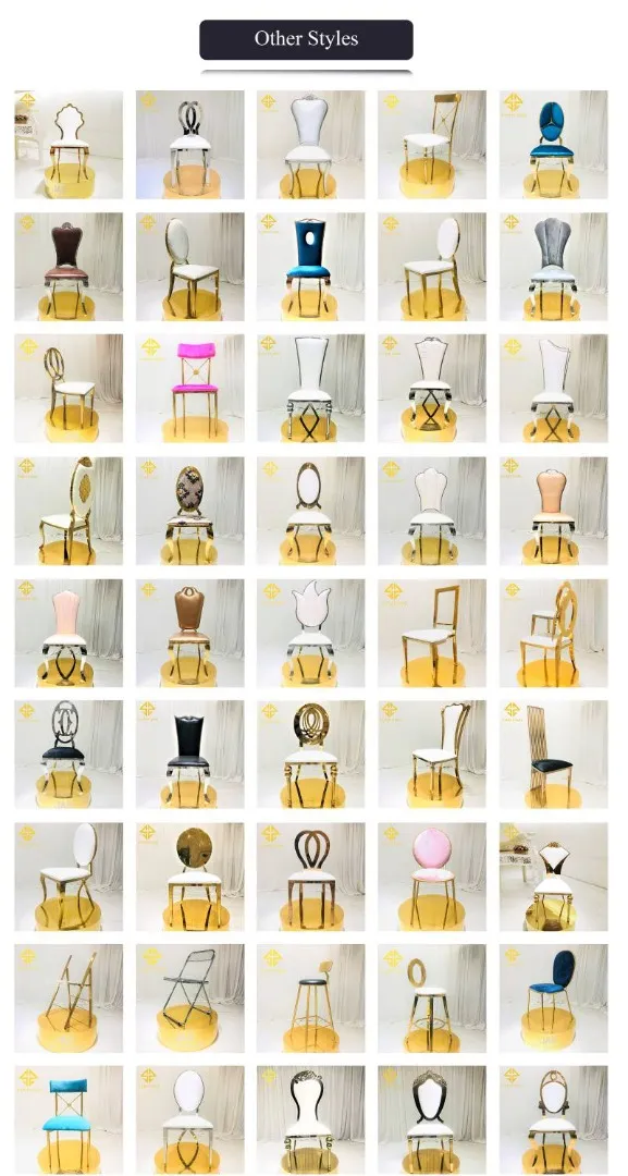 Wholesale New Desig Event Golden Stainless Steel Wedding Chair